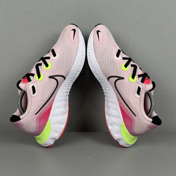 Nike Renew Run Shoes Women 8 Pink Foam/Physic Blue/Laser Crimson/Black CW5637600 - Picture 6 of 9